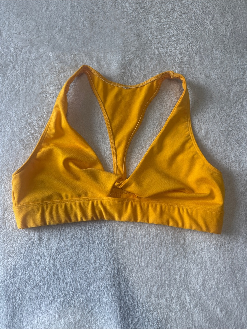 PINK Victoria's Secret Bright Yellow Racerback Bikini Top